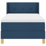 vidaXL Lit à ressort avec matelas bleu  80 x 200 cm  en tissu