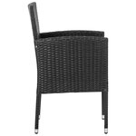 vidaXL Chaises de jardin coussins noir lot de 4 noir résine tressée