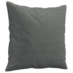 vidaXL Canapé 2 places avec oreillers gris foncé 120 cm tissu