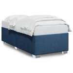 vidaXL Cadre de lit sans matelas bleu 100x200 cm tissu