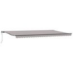 Store automatique rétractable vidaXL gris clair 600x300 cm