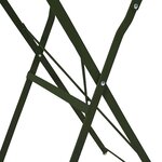 vidaXL Table Bistro Pliante Vert Foncé Ø50 x 71 cm  en Acier Revêtu de Poudre