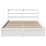 vidaXL Cadre de lit avec tête de lit sans matelas blanc 150x200 cm