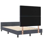 vidaXL Cadre de lit avec tête de lit Gris foncé 120 x 190 cm Velours