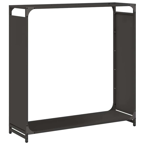 vidaXL Portant de bois chauffage noir 90x28x90 cm