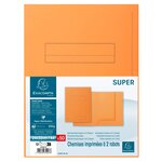 Paquet de 50 chemises 2 rabats JURA en carte 240 grammes orange EXACOMPTA