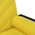 vidaXL Canapé-lit avec accoudoirs jaune clair tissu
