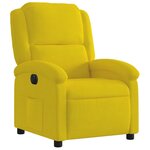 vidaXL Fauteuil inclinable électrique jaune velours