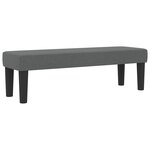 vidaXL Lit à ressorts avec matelas et banc gris foncé 120x190 cm en tissu