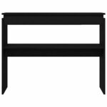 Table console vidaXL Chêne noir 80x30x102 cm en bois d'ingénierie