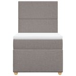 vidaXL Sommier à lattes de lit avec matelas Taupe 80x200 cm Tissu