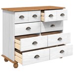 vidaXL Commode 'ASKIM'Blanche 91x40x79 cm Bois de Pin Massif