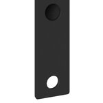 vidaXL Porte-drapeau pour 1 drapeau - À fixer au mur  en acier noir
