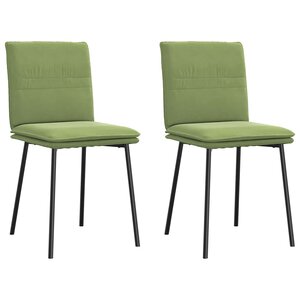 vidaXL Chaises à manger lot de 2 Vert clair Velours