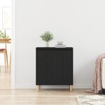 Buffet vidaXL Chêne Noir 60x35x70 cm en bois d'ingénierie