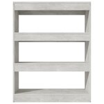 vidaXL Bibliothèque/Cloison Gris béton 80x30x103 cm Bois d'ingénierie
