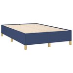 vidaXL Cadre de lit sans matelas bleu 120x190 cm tissu