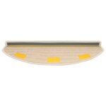 vidaXL Tapis d'escalier auto-adhésifs 15 Pièces Marron Clair