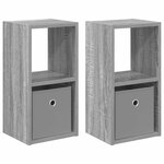vidaXL Table de chevet 2 Pièces Gris Sonoma 25 5 x 22 x 49 5 cm