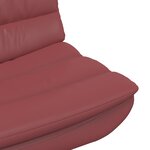vidaXL Chaise Pivotante Rouge vin Faux cuir Standard Pivotante