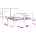 vidaXL Cadre de lit sans matelas bois massif