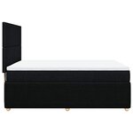 vidaXL Sommier à lattes de lit avec matelas Noir 140x190 cm Tissu