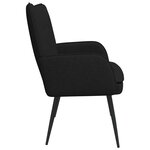 vidaXL Sofa 2 places Noir 115 x 61 x 87 cm Tissu