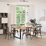 vidaXL Dessus de table marron clair bois chêne massif rectangulaire