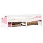 vidaXL Lit de jour et 3 tiroirs sans matelas IRUN blanc rose 90x200 cm