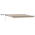 vidaXL Auvent rétractable électrique Beige et Anthracite 4 × 3 5 m