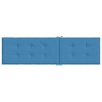 vidaXL Coussin de chaise longue bleu mélangé (75+105) x 50 x 4 cm tissu