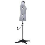 vidaXL Mannequin de robe ajustable pour femme Gris S Taille 33-40