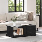 vidaXL Table basse Chêne noir 90 x 50 x 35 cm Bois d'ingénierie