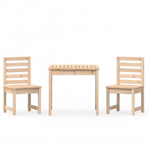 vidaXL Ensemble de bistrot de jardin 3 Pièces bois de pin massif