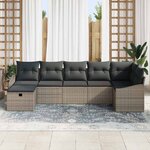 vidaXL Ensemble de Canapés avec coussin 8 Pièces polyrotin