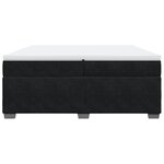 vidaXL Sommier à lattes de lit et matelas Noir 200x200 cm Velours
