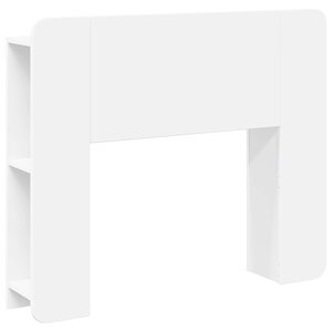 vidaXL Cabinet de Tête de Lit avec stockage Blanc Bois d'ingénierie