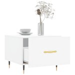 vidaXL Table basse blanc 50x50x40 cm bois d'ingénierie