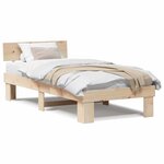 vidaXL Cadre de lit Marron 80 x 200 cm Bois massif en pin