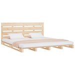 vidaXL Cadre de lit 180x200 cm Bois de pin massif Super King