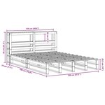 vidaXL Cadre de lit sans matelas 120x190 cm bois de pin massif
