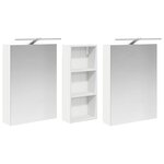 vidaXL Ensemble de Meubles de Salle de Bain 3 Pièces 130 x 14 5 x 70 cm