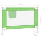 vidaXL Barrière de sécurité de lit enfant Vert 90x25 cm Tissu