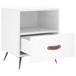 vidaXL Tables de chevet 2 Pièces blanc 40x35x47 5 cm bois d’ingénierie