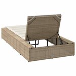 vidaXL Transat avec coussin flottant beige résine tressée
