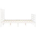 vidaXL Cadre de lit sans matelas blanc 140x190 cm bois massif