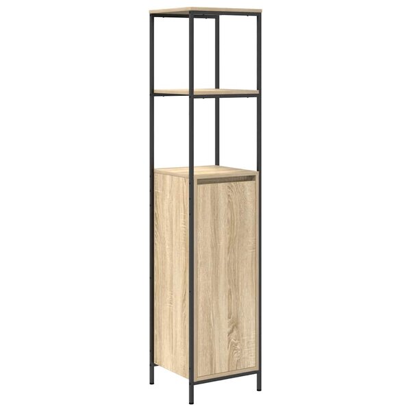 vidaXL Meuble de salle de bain avec étagères chêne sonoma 36x35x165 cm