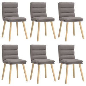 vidaXL Chaises à manger lot de 6 taupe tissu