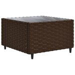 vidaXL Salon de jardin 5 Pièces avec coussins Marron Résine tressée