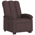 vidaXL Fauteuil inclinable électrique marron foncé tissu